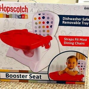 BRAND NEW - never opened- in box Hopscotch Lane booster seat with tray
